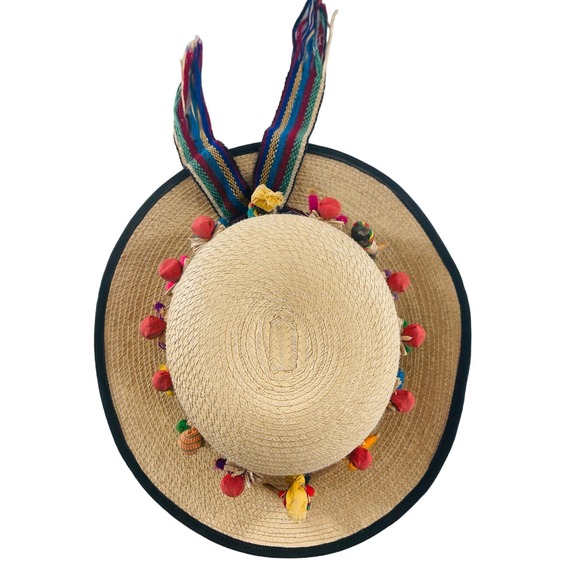 VINTAGE Straw Hat / Guatemalan Doll Hat - Picture 5 of 11